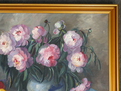 Ölgemälde J.B.Debois Stillleben Blumen Bild Alt Antik 2000_0030