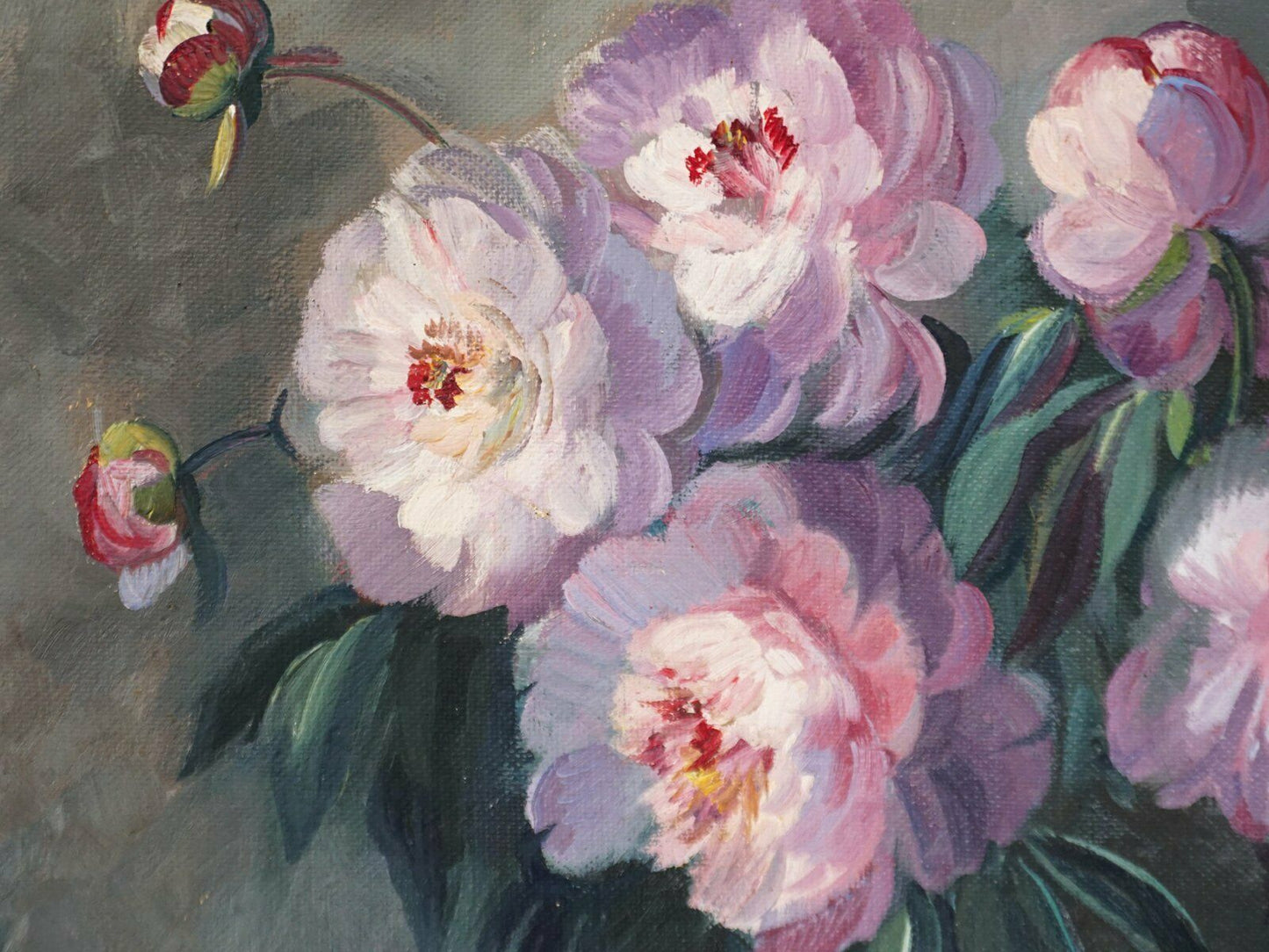 Ölgemälde J.B.Debois Stillleben Blumen Bild Alt Antik 2000_0030