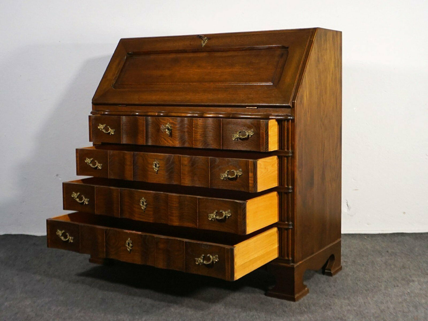 Schrägklappensekretär Barockstil Schreibtisch Alt Antik 2000_0015