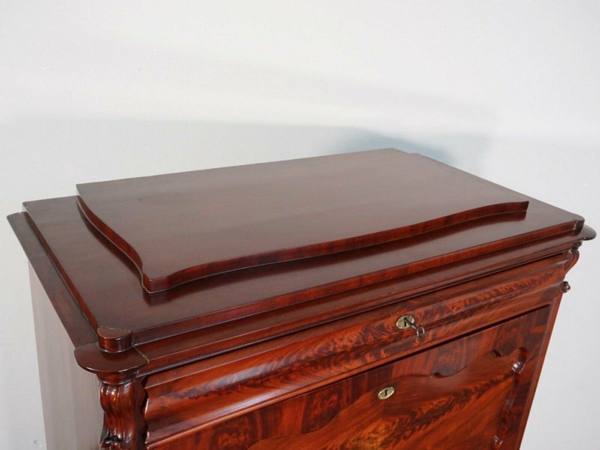 Standsekretär Louis Philippe Schrank Kommode Alt Antik