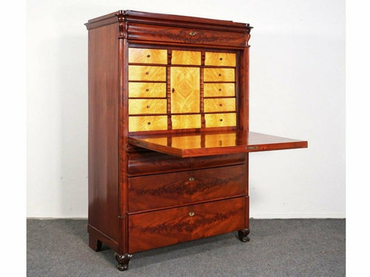 Standsekretär Louis Philippe Schrank Kommode Alt Antik