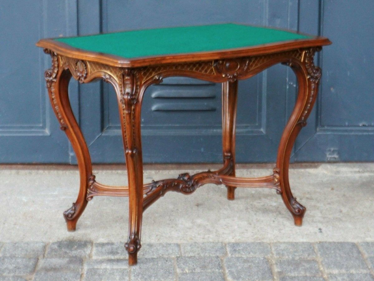 Tisch Wiener Barock Schreibtisch Nussbaum Alt Antik