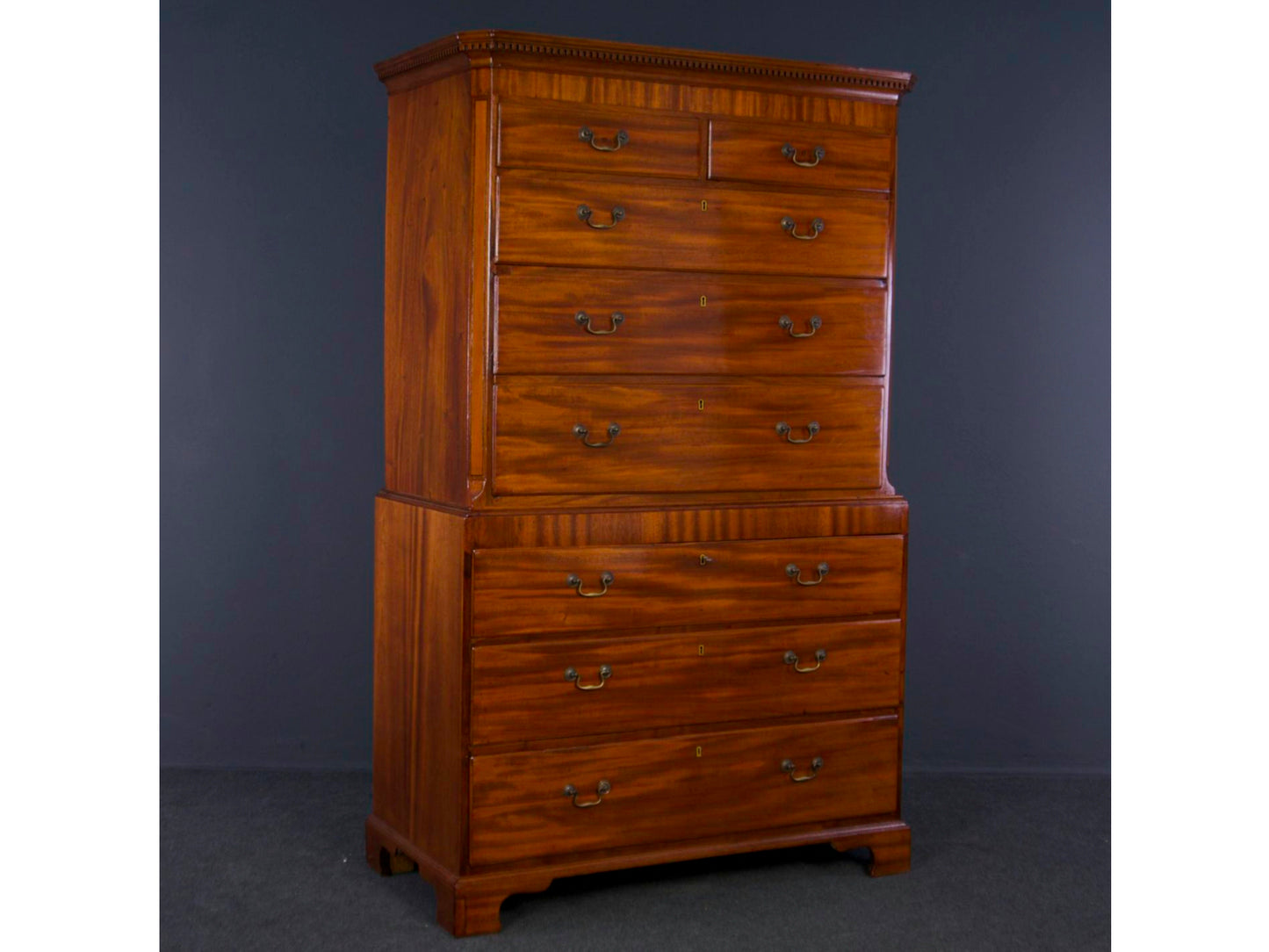 Englische Aufsatzkommode Kommode Tallboy Alt Antik 2000_0076