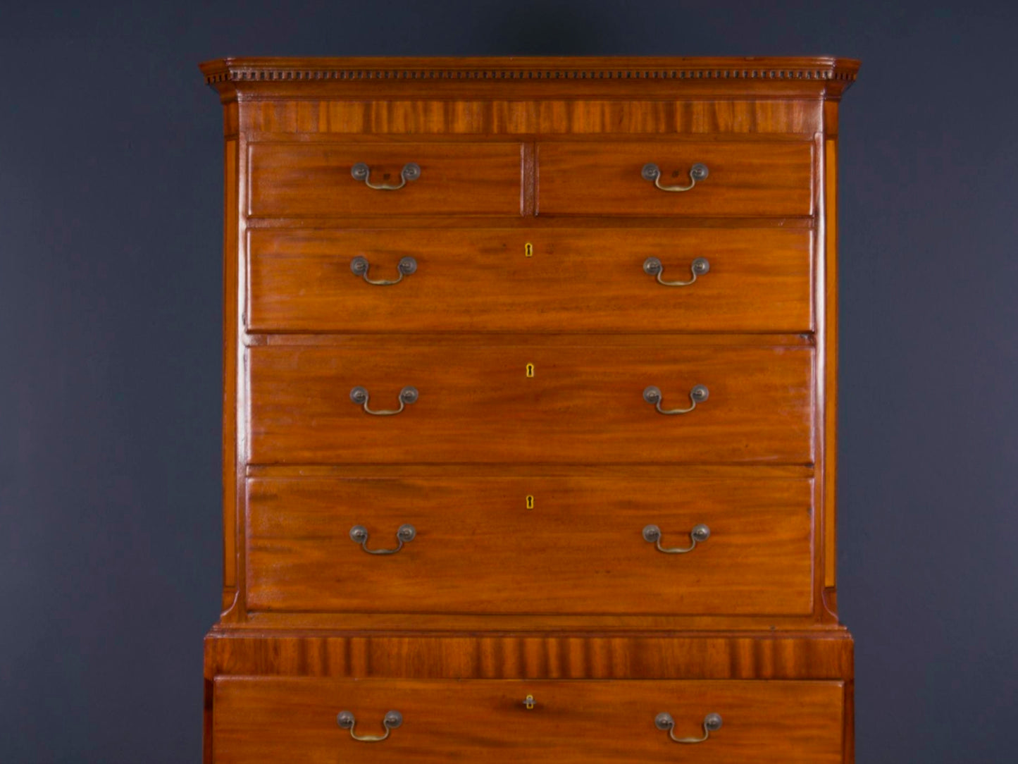 Englische Aufsatzkommode Kommode Tallboy Alt Antik 2000_0076