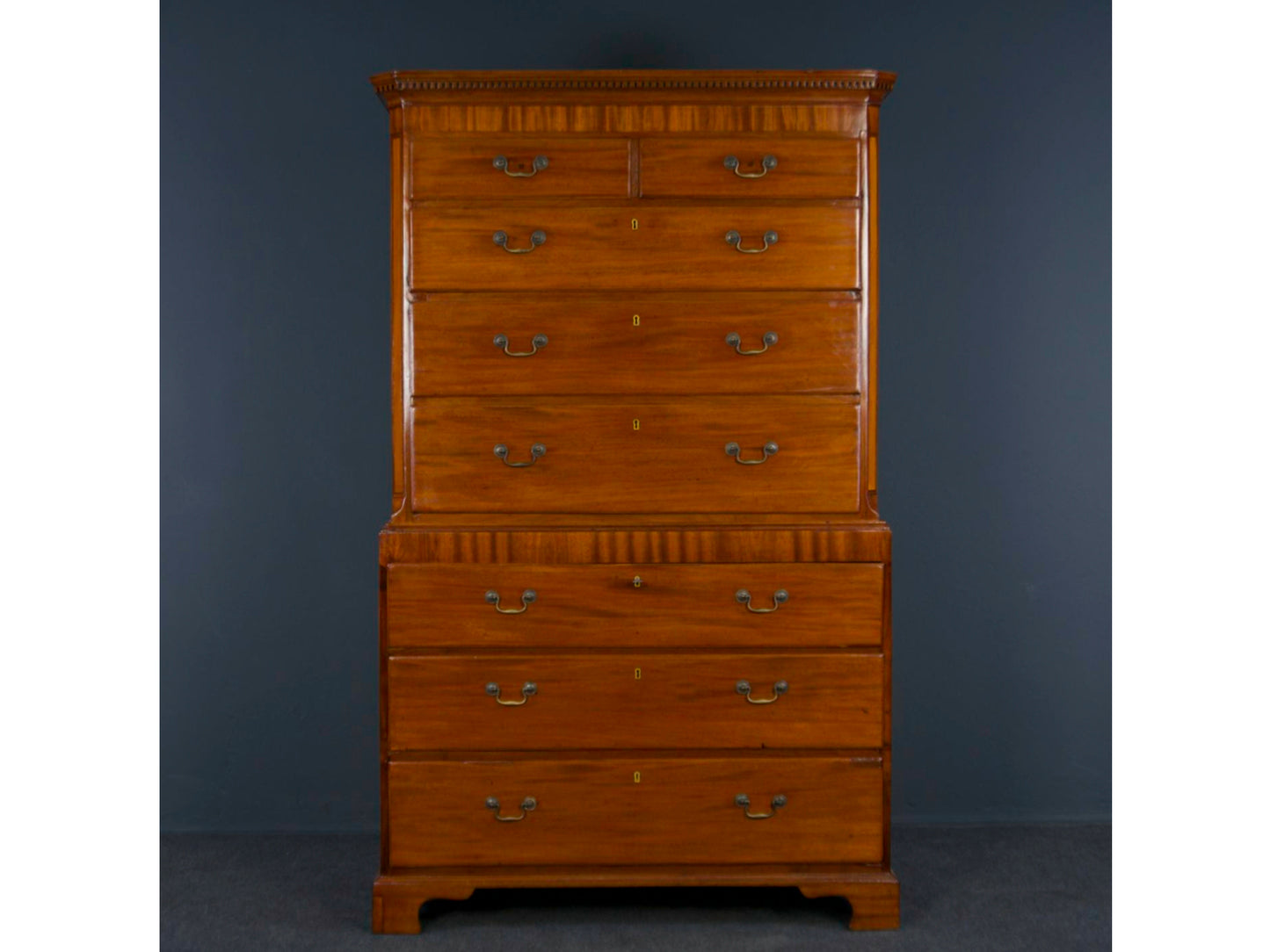 Englische Aufsatzkommode Kommode Tallboy Alt Antik 2000_0076