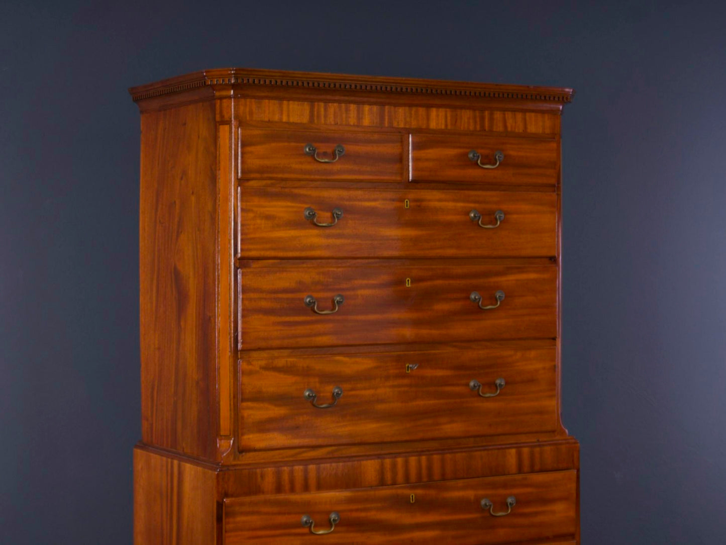 Englische Aufsatzkommode Kommode Tallboy Alt Antik 2000_0076