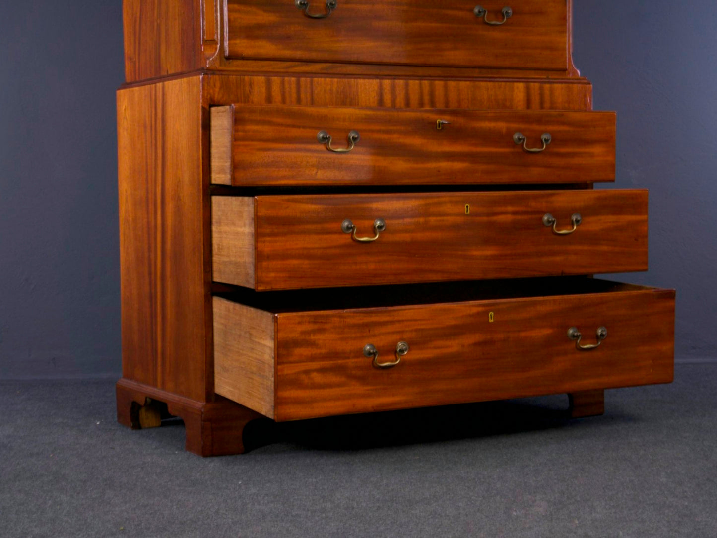 Englische Aufsatzkommode Kommode Tallboy Alt Antik 2000_0076