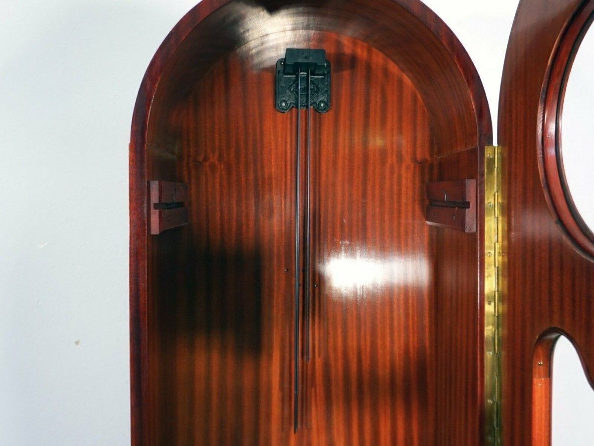 Standuhr 1930 Art Déco 'Embee' Mahagoni Uhr Alt Antik