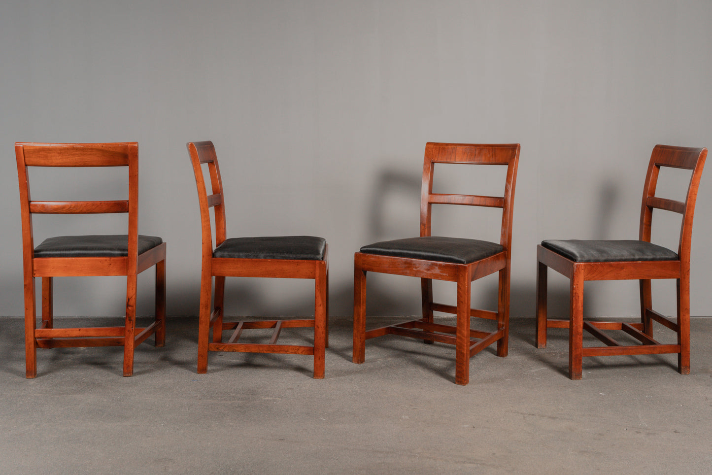 Schöne Art Déco 4er Set Stühle, 1930er Jahre - Stuhl Chair Tisch Esstisch Wohnzimmer Alt Antik MÖBLINGER