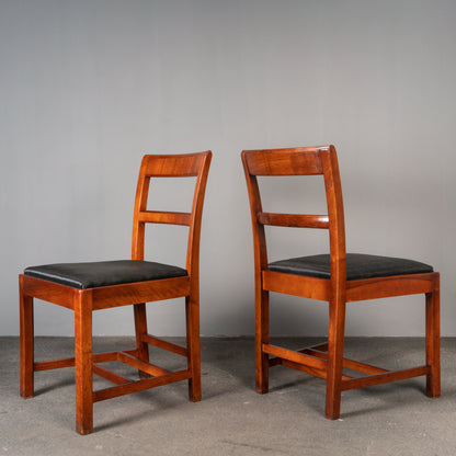 Schöne Art Déco 4er Set Stühle, 1930er Jahre - Stuhl Chair Tisch Esstisch Wohnzimmer Alt Antik MÖBLINGER