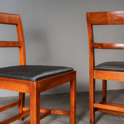 Schöne Art Déco 4er Set Stühle, 1930er Jahre - Stuhl Chair Tisch Esstisch Wohnzimmer Alt Antik MÖBLINGER
