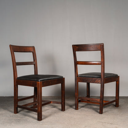 Schöne Art Déco 2er Set Stühle, 1930er Jahre - Stuhl Chair Tisch Esstisch Wohnzimmer Alt Antik MÖBLINGER