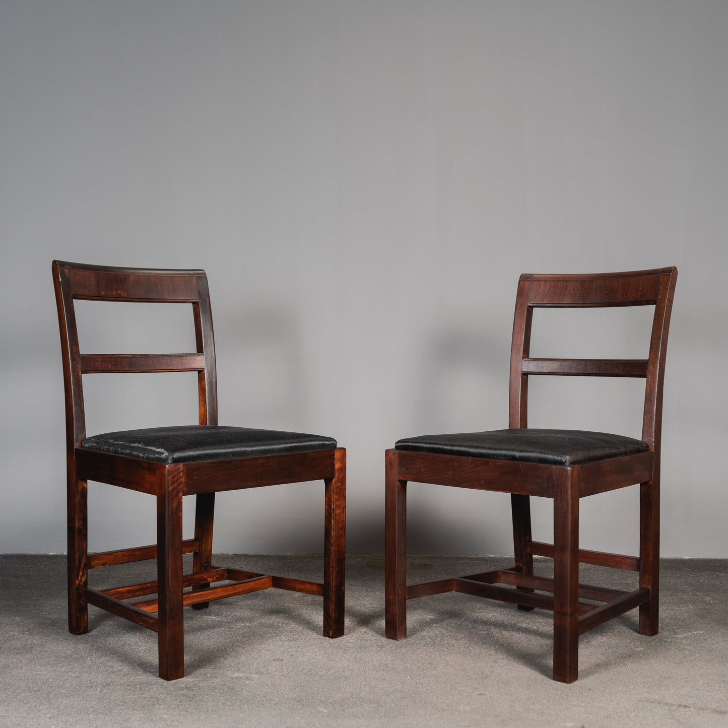 Schöne Art Déco 2er Set Stühle, 1930er Jahre - Stuhl Chair Tisch Esstisch Wohnzimmer Alt Antik MÖBLINGER