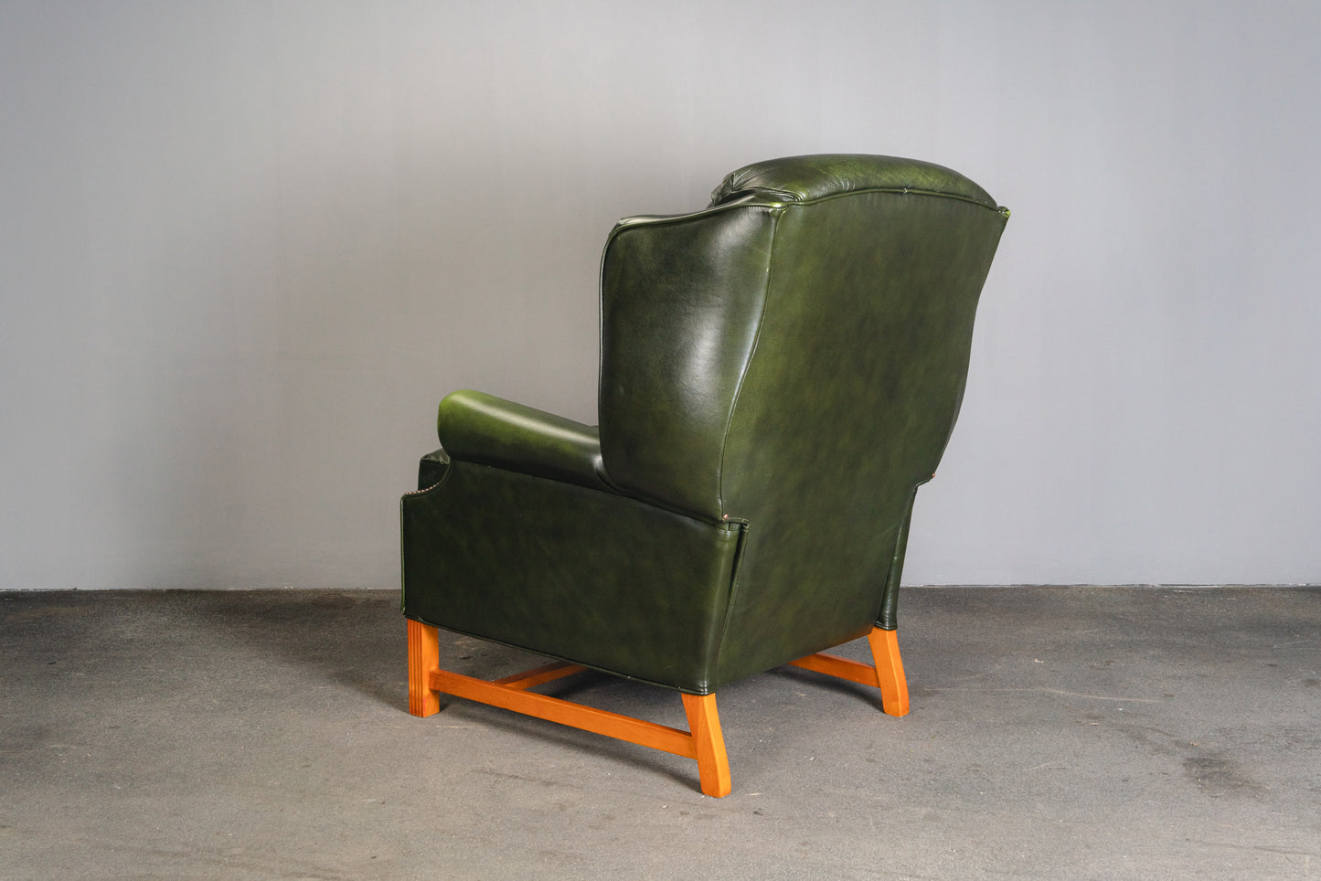 verstellbarer Ledersessel im Chesterfield Stil - Armlehnensessel Stuhl Chair Englischer Stil Lounge Clubsessel Alt Vintage MÖBLINGER