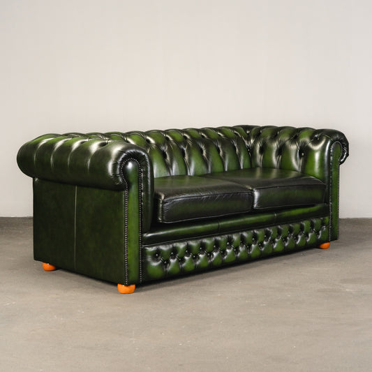 Ledersofa im Chesterfield Stil - Ledercouch Stuhl Chair Englischer Stil Lounge Clubsessel Alt Vintage MÖBLINGER