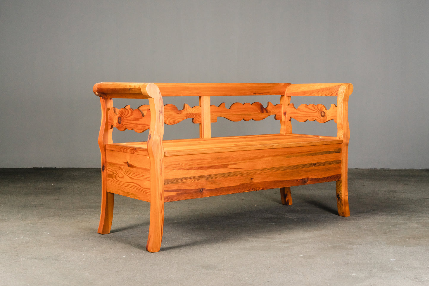 wunderschöne Sitzbank aus Kiefer, 2.Hälfte des 20.Jahrhunderts - Bank Küchenbank Truhe Sofa Sessel Alt Vintage MÖBLINGER