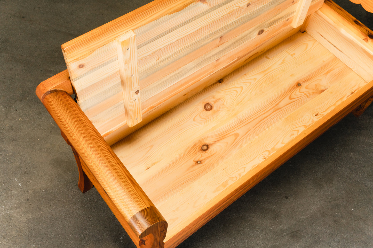 wunderschöne Sitzbank aus Kiefer, 2.Hälfte des 20.Jahrhunderts - Bank Küchenbank Truhe Sofa Sessel Alt Vintage MÖBLINGER