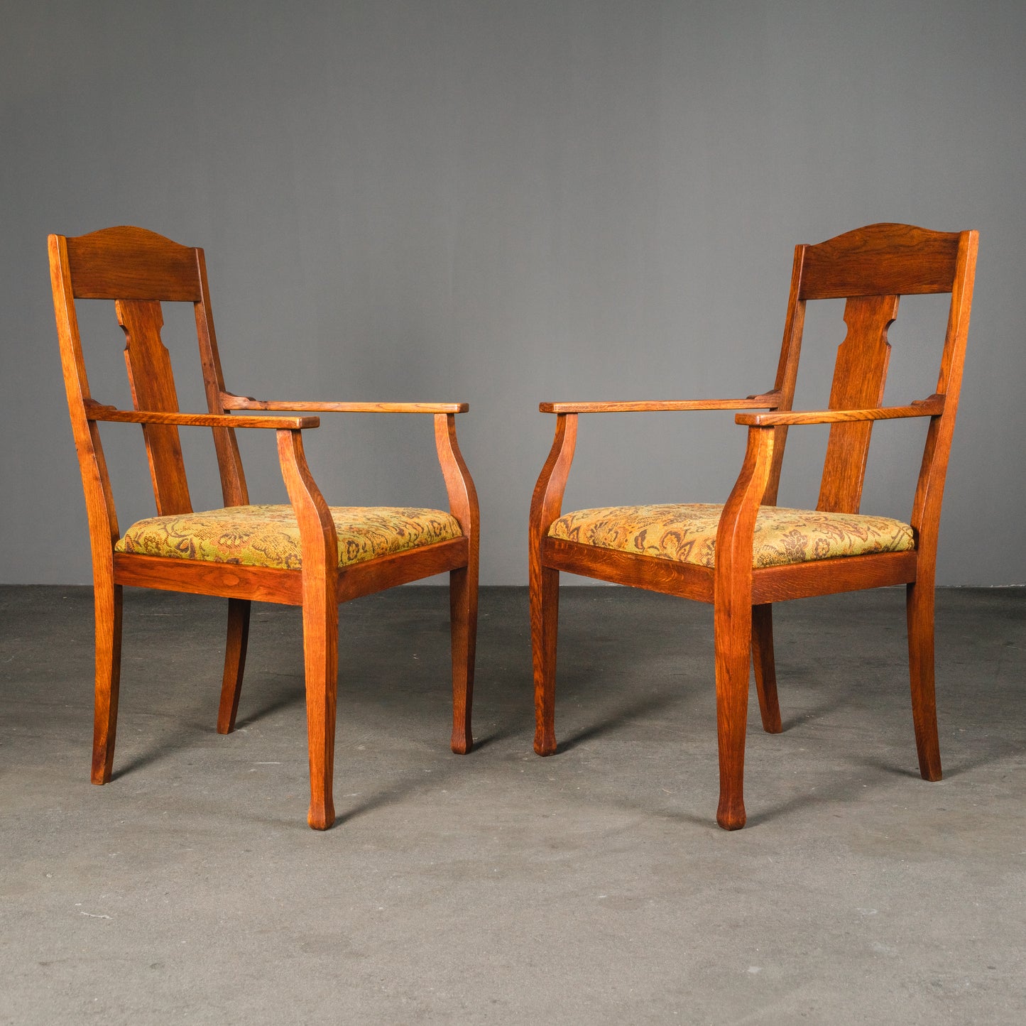 Schönes 2er Set Jugendstil Armlehnenstühle, Anfang des 20.Jahrhunderts - Stuhl Chair Sessel Tisch Table Alt Antik MÖBLINGER