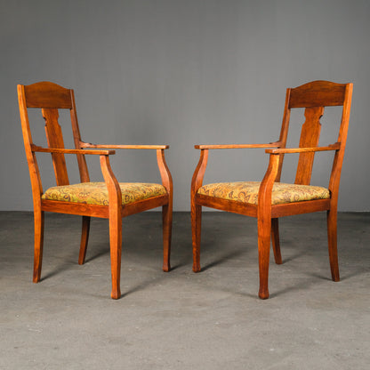 Schönes 2er Set Jugendstil Armlehnenstühle, Anfang des 20.Jahrhunderts - Stuhl Chair Sessel Tisch Table Alt Antik MÖBLINGER