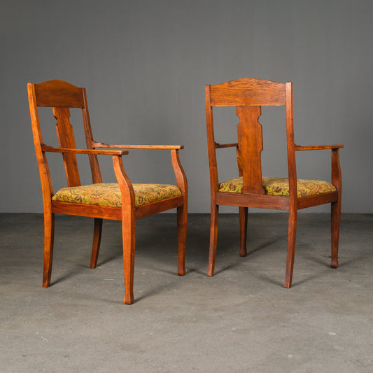 Schönes 2er Set Jugendstil Armlehnenstühle, Anfang des 20.Jahrhunderts - Stuhl Chair Sessel Tisch Table Alt Antik MÖBLINGER