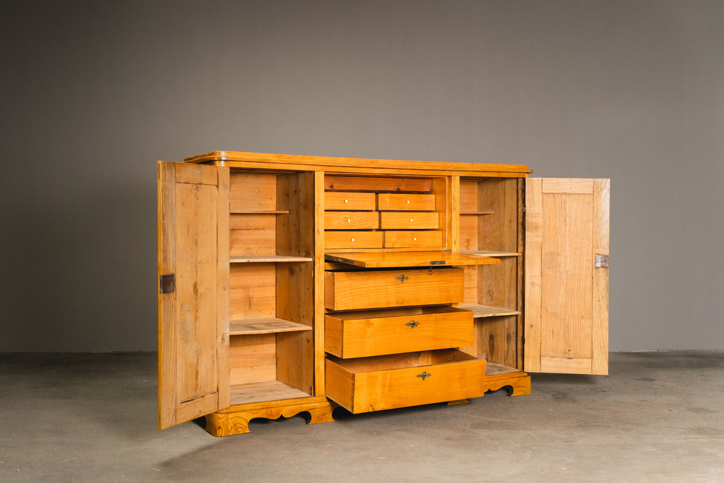 wunderschönes Highboard im Biedermeier Stil, aus dem 19.Jahrhundert - Anrichte Kommode Schrank Sideboard Kleiderschrank Alt Antik MÖBLINGER