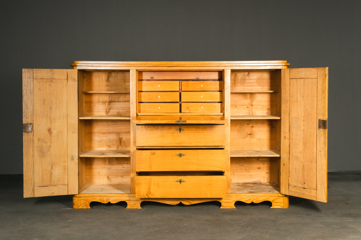 wunderschönes Highboard im Biedermeier Stil, aus dem 19.Jahrhundert - Anrichte Kommode Schrank Sideboard Kleiderschrank Alt Antik MÖBLINGER