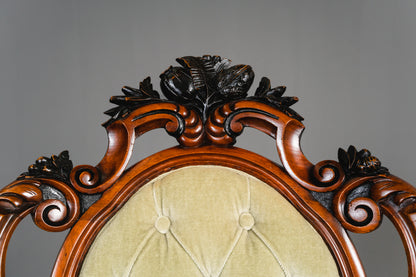 Elegante Louis Philippe Stühle im 4er Set, 2.Hälfte des 19.Jahrhunderts - Stuhl Chair Tisch Esstisch Nussbaum Alt Antik MÖBLINGER
