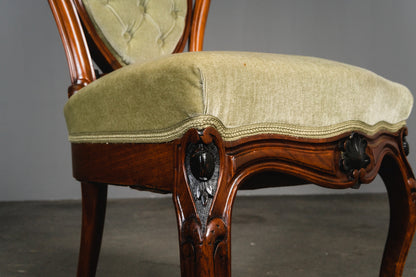 Elegante Louis Philippe Stühle im 4er Set, 2.Hälfte des 19.Jahrhunderts - Stuhl Chair Tisch Esstisch Nussbaum Alt Antik MÖBLINGER