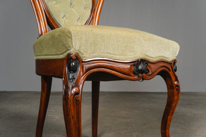 Elegante Louis Philippe Stühle im 4er Set, 2.Hälfte des 19.Jahrhunderts - Stuhl Chair Tisch Esstisch Nussbaum Alt Antik MÖBLINGER