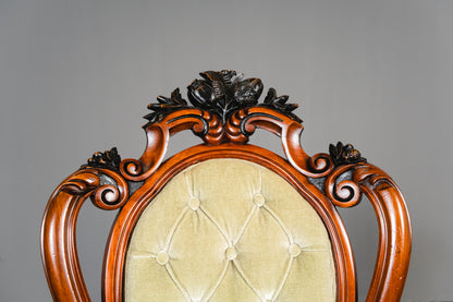 Elegante Louis Philippe Stühle im 4er Set, 2.Hälfte des 19.Jahrhunderts - Stuhl Chair Tisch Esstisch Nussbaum Alt Antik MÖBLINGER