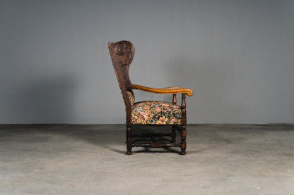 Wunderschöner Gründerzeit Ohrensessel, 2.Hälfte des 19.Jahrhunderts - Sessel Armlehnenstuhl Stuhl Chair Lesesessel Alt Antik MÖBLINGER