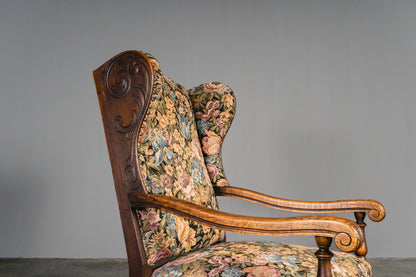 Wunderschöner Gründerzeit Ohrensessel, 2.Hälfte des 19.Jahrhunderts - Sessel Armlehnenstuhl Stuhl Chair Lesesessel Alt Antik MÖBLINGER