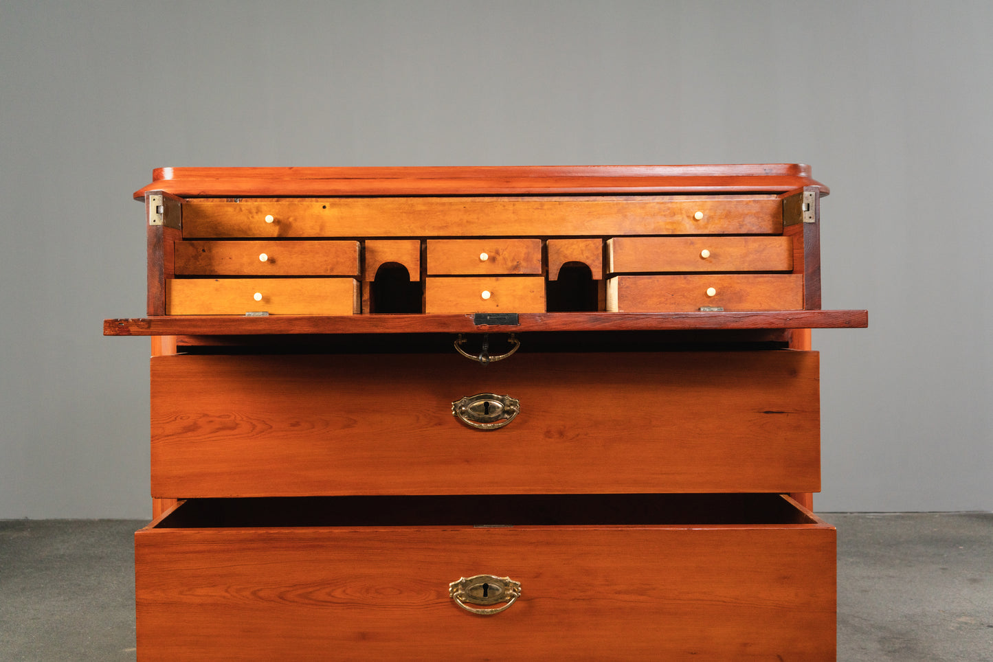 Besondere Kommode mit Sekretärfach im Biedermeier Stil, 1.Hälfte des 19.Jahrhunderts - Schrank Sekretär Schreibtisch Alt Antik MÖBLINGER