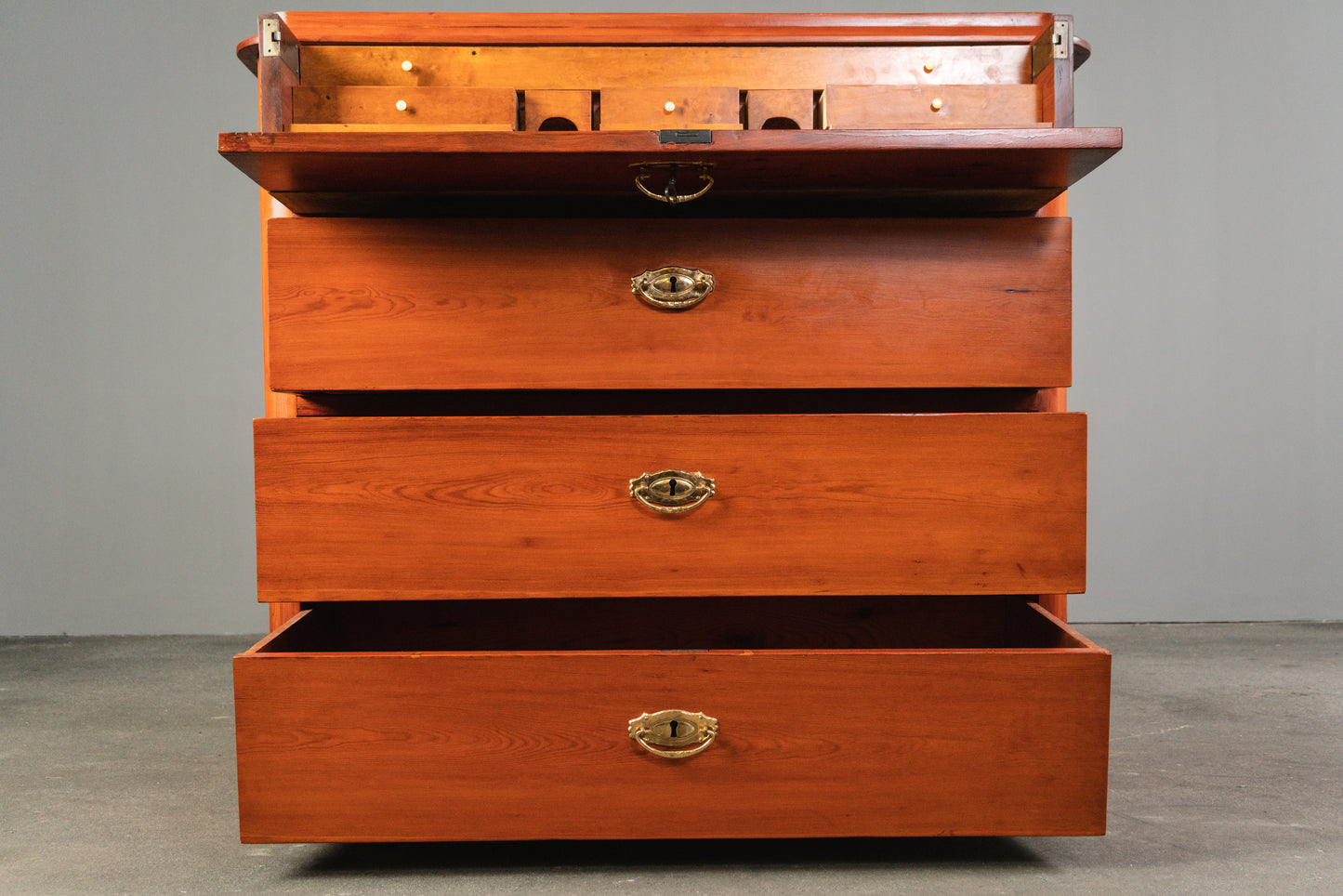 Besondere Kommode mit Sekretärfach im Biedermeier Stil, 1.Hälfte des 19.Jahrhunderts - Schrank Sekretär Schreibtisch Alt Antik MÖBLINGER