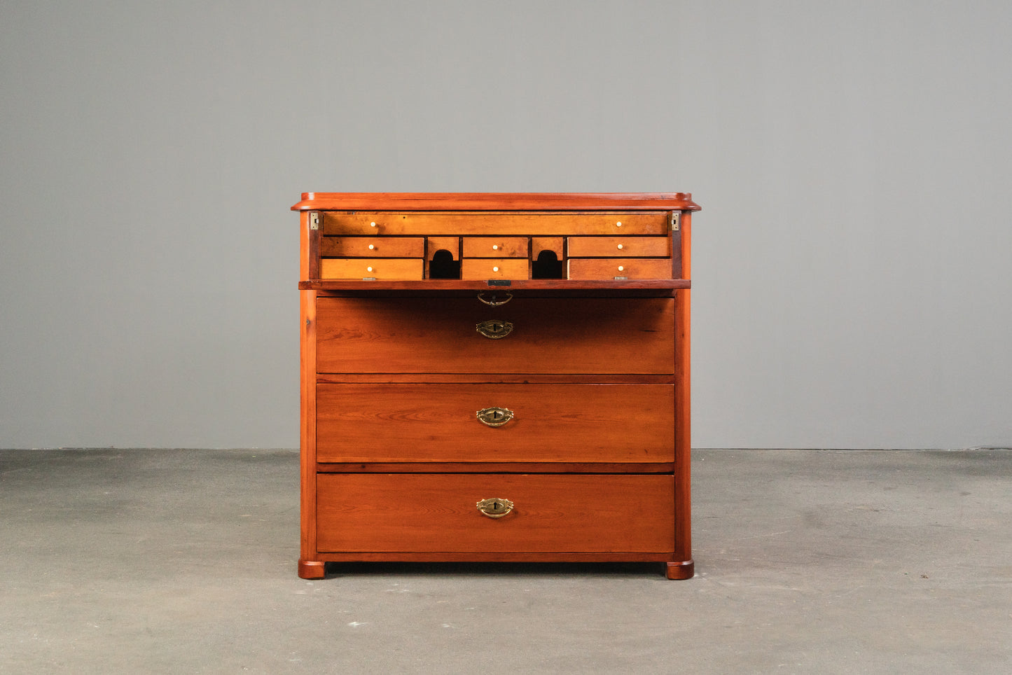 Besondere Kommode mit Sekretärfach im Biedermeier Stil, 1.Hälfte des 19.Jahrhunderts - Schrank Sekretär Schreibtisch Alt Antik MÖBLINGER