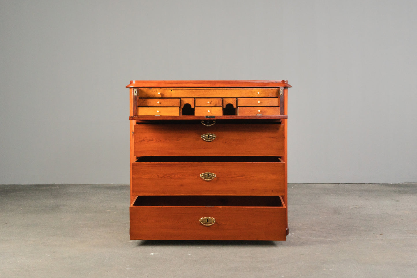 Besondere Kommode mit Sekretärfach im Biedermeier Stil, 1.Hälfte des 19.Jahrhunderts - Schrank Sekretär Schreibtisch Alt Antik MÖBLINGER