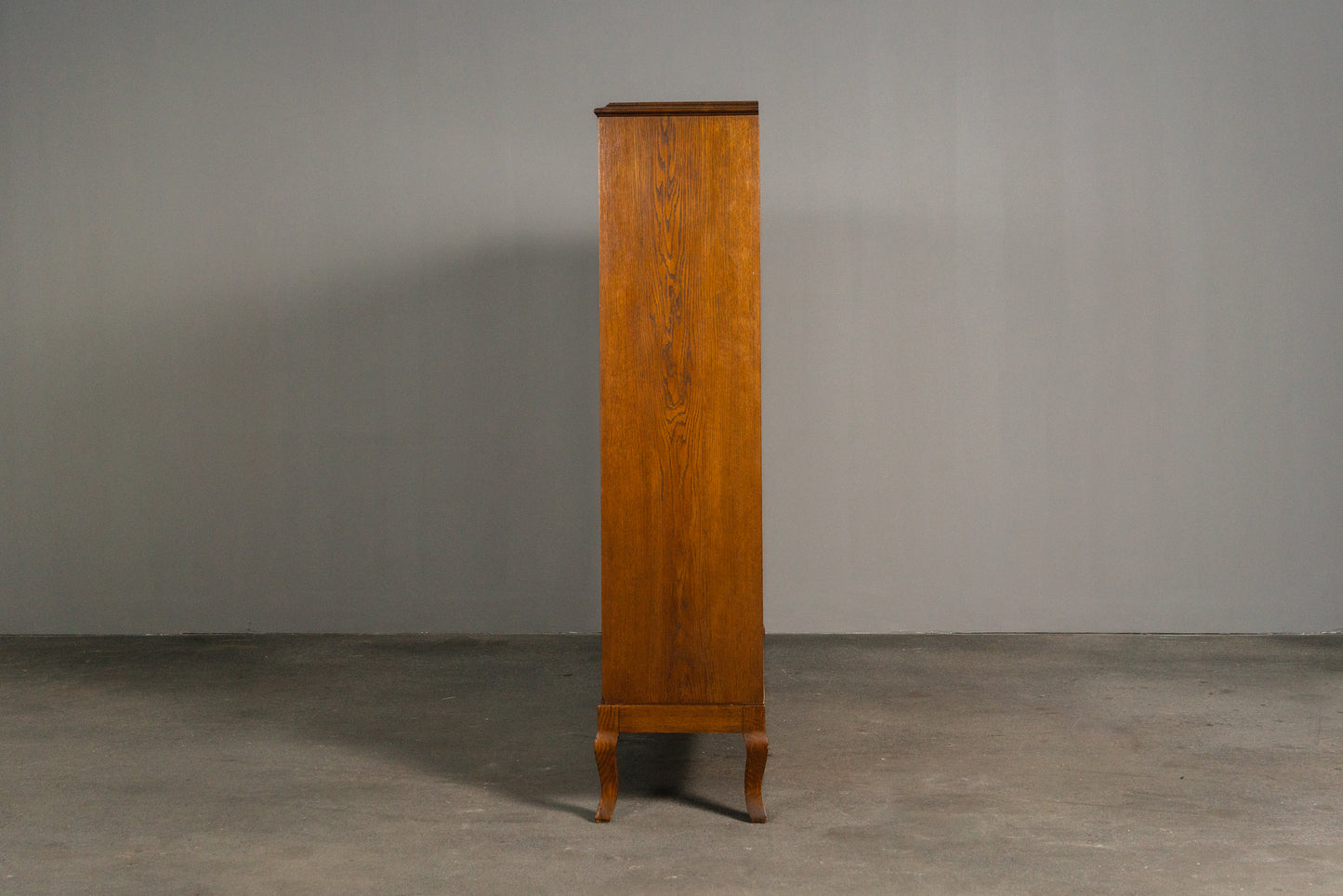 Eleganter Jugendstil Bücherschrank, Anfang des 20.Jahrhunderts - Vitrine Sideboard Highboard Kommode Eiche Alt Antik MÖBLINGER