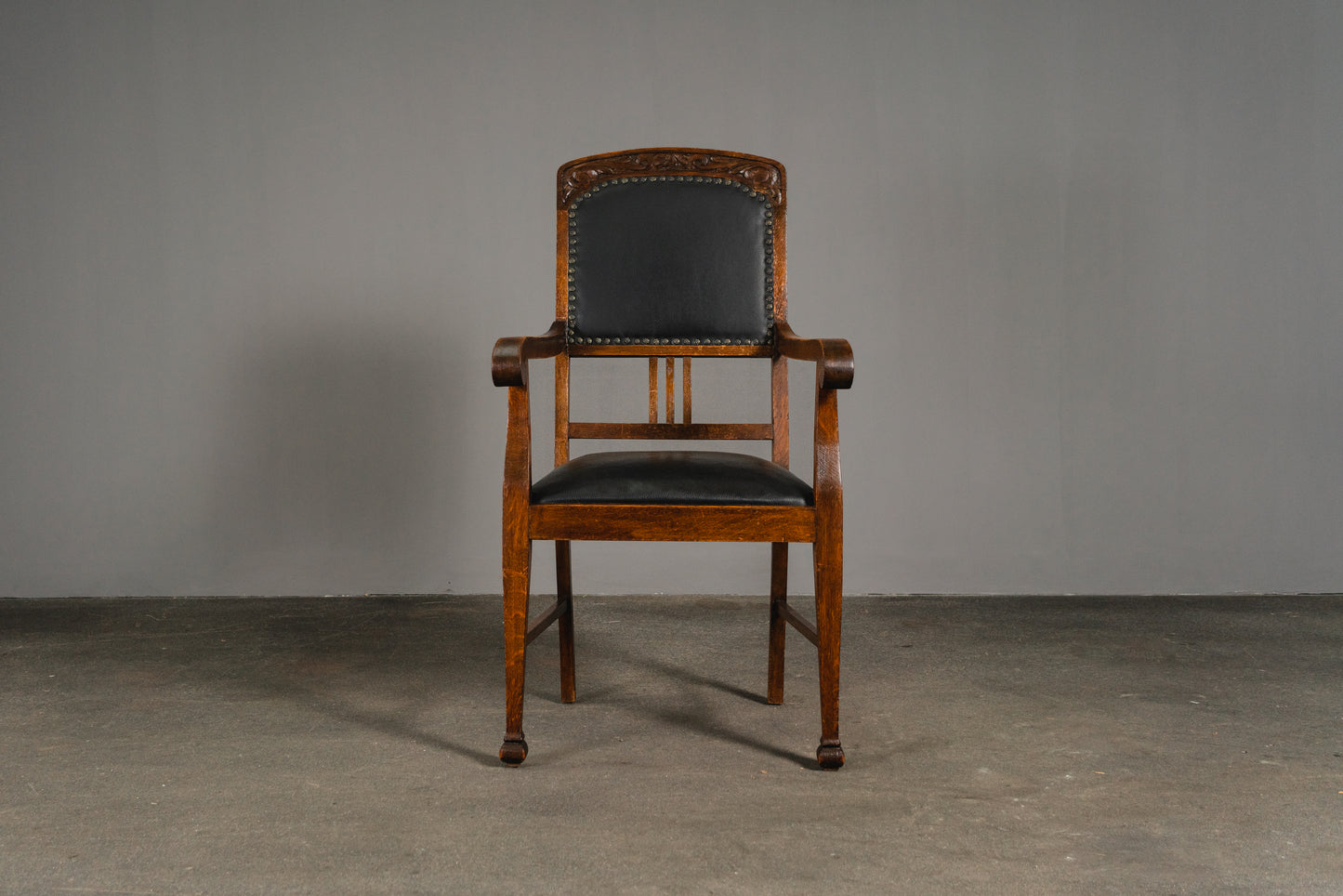 Schöner Jugendstil Armlehnenstuhl, Anfang des 20.Jahrhunderts - Schreibtischstuhl Stuhl Chair Schreibtisch Desk Alt Antik MÖBLINGER