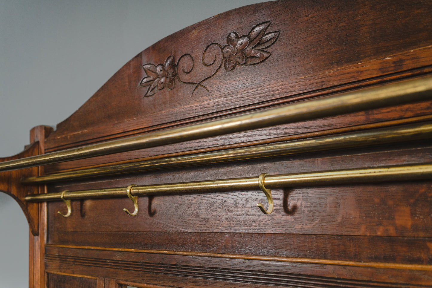 Wunderschöne Jugendstil Garderobe, Anfang des 20.Jahrhunderts - Spiegel Flur Ablage Ständer Alt Antik MÖBLINGER