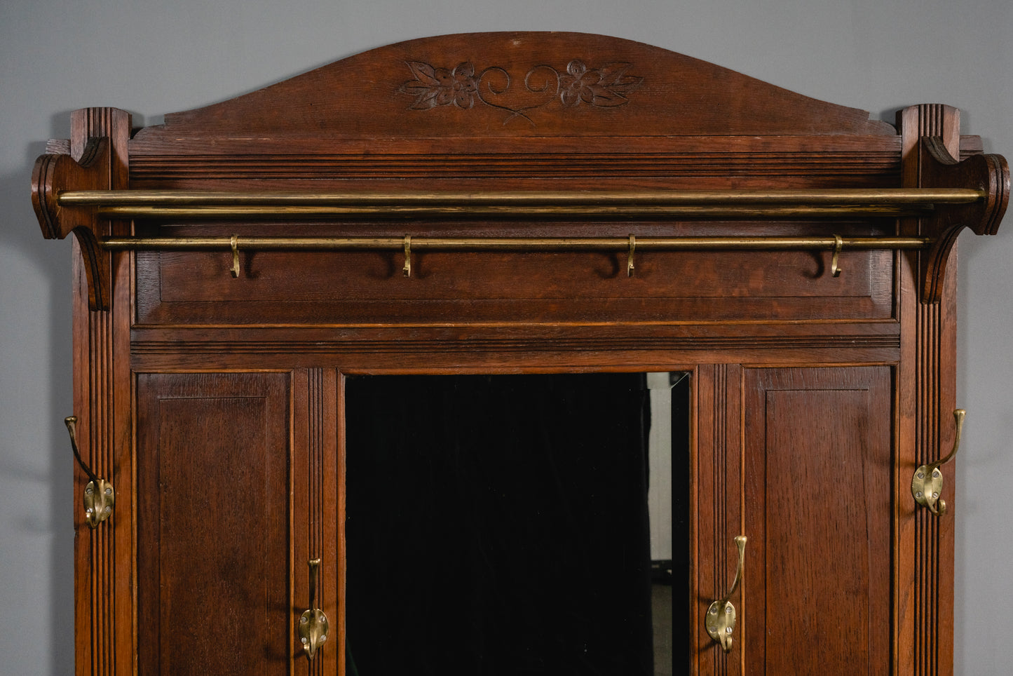 Wunderschöne Jugendstil Garderobe, Anfang des 20.Jahrhunderts - Spiegel Flur Ablage Ständer Alt Antik MÖBLINGER