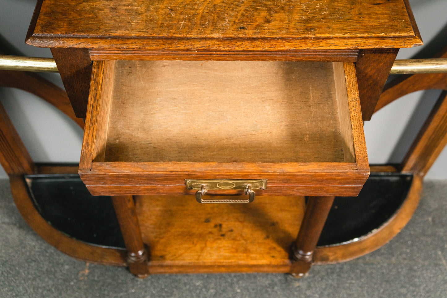 Wunderschöne Jugendstil Garderobe, Anfang des 20.Jahrhunderts - Spiegel Flur Ablage Ständer Alt Antik MÖBLINGER