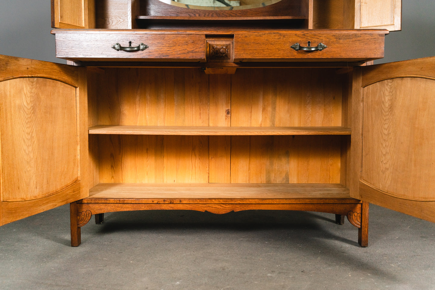 Elegante Jugendstil Anrichte, Anfang des 20.Jahrhunderts - Sideboard Kommode Schrank Regal Alt Antik MÖBLINGER
