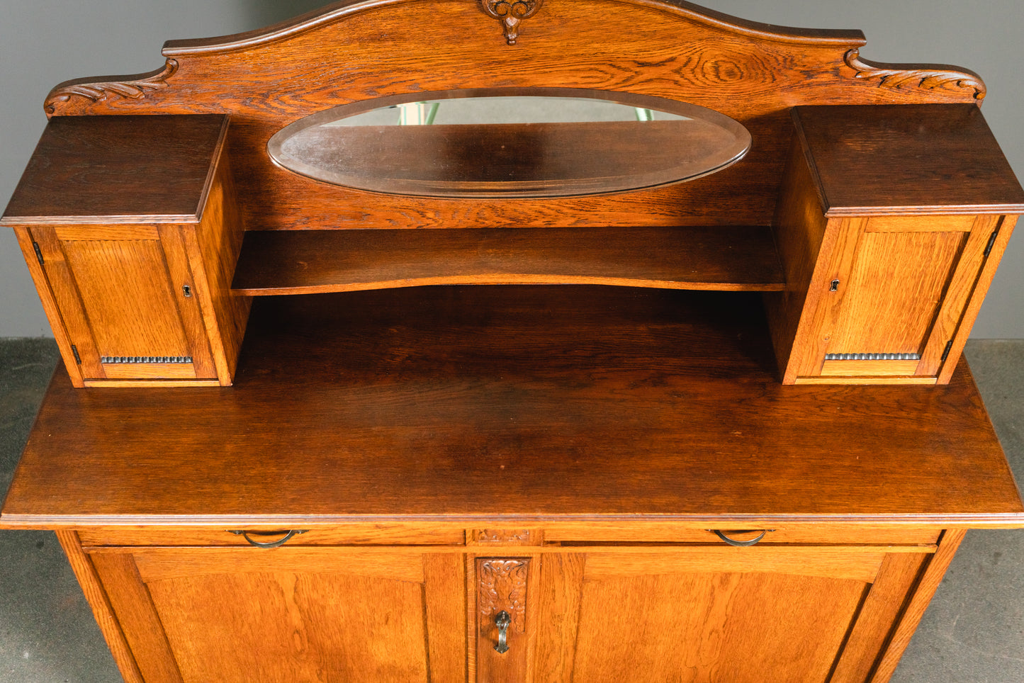 Elegante Jugendstil Anrichte, Anfang des 20.Jahrhunderts - Sideboard Kommode Schrank Regal Alt Antik MÖBLINGER