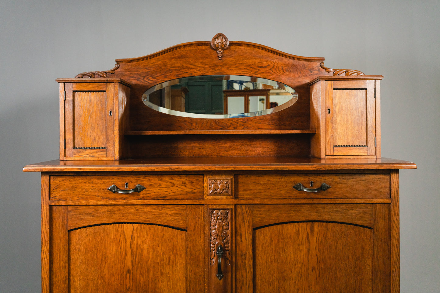 Elegante Jugendstil Anrichte, Anfang des 20.Jahrhunderts - Sideboard Kommode Schrank Regal Alt Antik MÖBLINGER