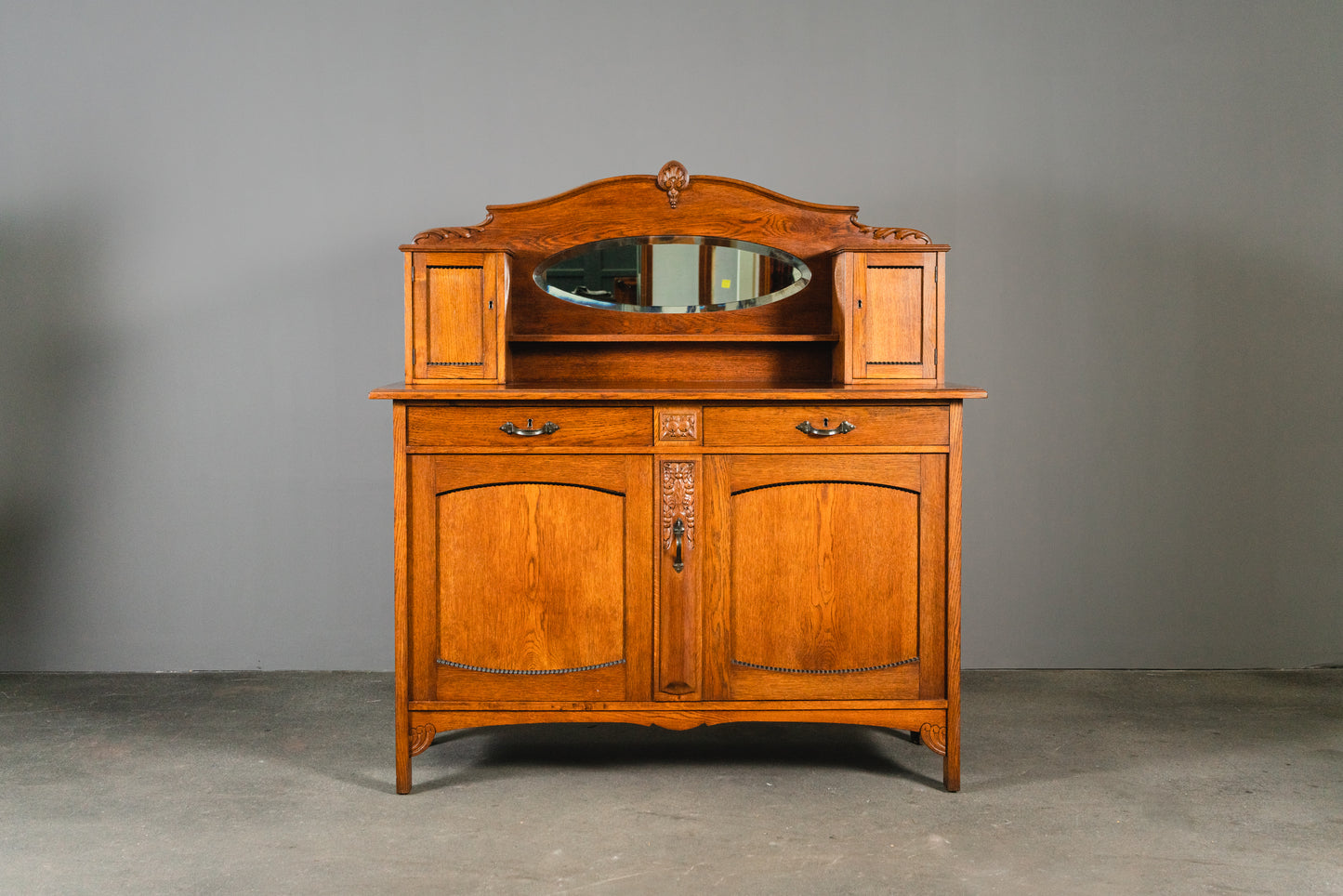 Elegante Jugendstil Anrichte, Anfang des 20.Jahrhunderts - Sideboard Kommode Schrank Regal Alt Antik MÖBLINGER