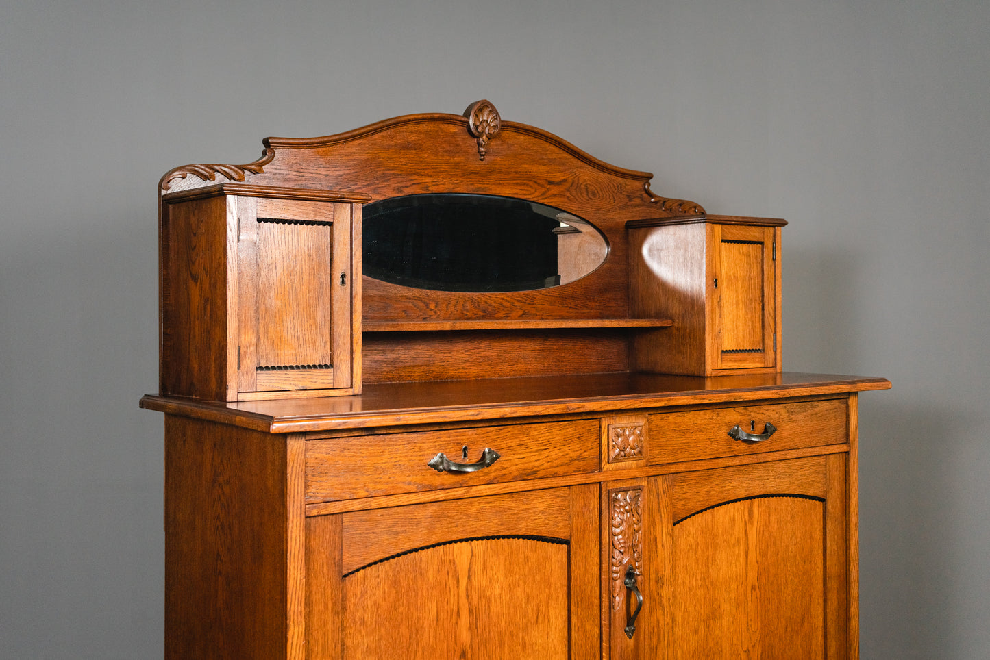 Elegante Jugendstil Anrichte, Anfang des 20.Jahrhunderts - Sideboard Kommode Schrank Regal Alt Antik MÖBLINGER