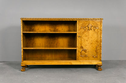 Stilvolles Neorenaissance Bücherregal, erste Hälfte des 20.Jahrhunderts - kleines Regal Antike Kommode Konsole Schrank Sideboard Alt Antik MÖBLINGER