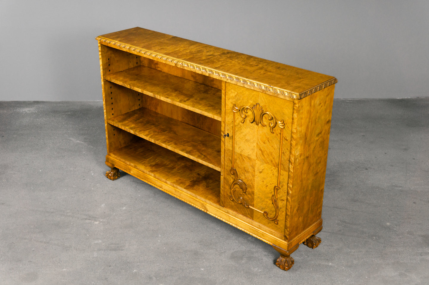 Stilvolles Neorenaissance Bücherregal, erste Hälfte des 20.Jahrhunderts - kleines Regal Antike Kommode Konsole Schrank Sideboard Alt Antik MÖBLINGER