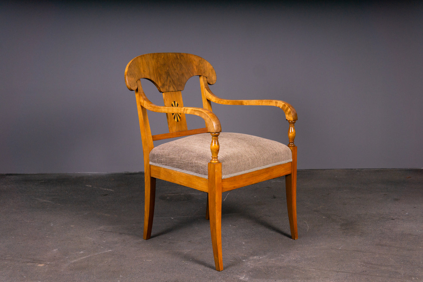Elegante 3er Set Stühle im Biedermeier Stil, 1.Hälfte des 20.Jahrhunderts - Stuhl Chair Armchair Armlehnenstuhl Tisch Alt MÖBLINGER