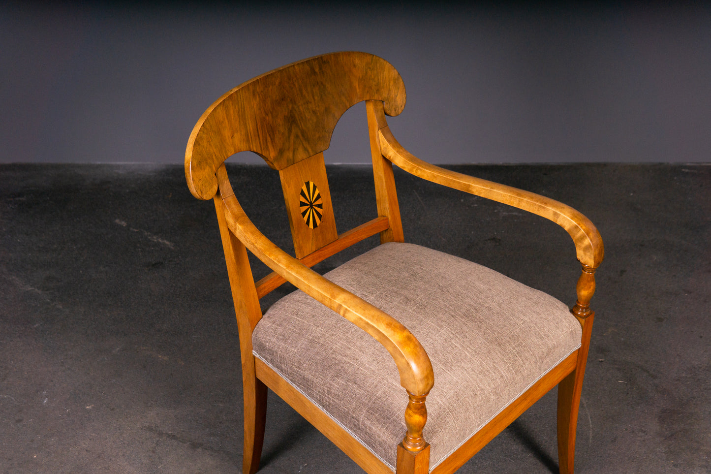 Elegante 3er Set Stühle im Biedermeier Stil, 1.Hälfte des 20.Jahrhunderts - Stuhl Chair Armchair Armlehnenstuhl Tisch Alt MÖBLINGER